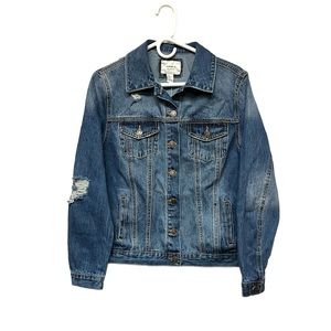 NWT Forever 21 Distressed Jean Jacket - M